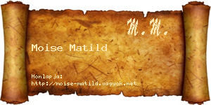 Moise Matild névjegykártya